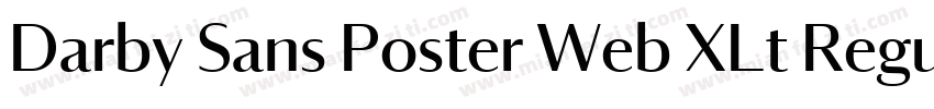 Darby Sans Poster Web XLt Regular字体转换